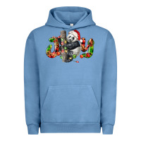 Pigment Pebble Blue panda joy christmas Urban Hoodie - LillyAllenDesigns