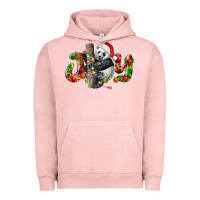 Pigment Salmon panda joy christmas Urban Hoodie - LillyAllenDesigns