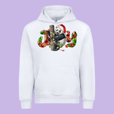 Panda Joy Christmas Urban Hoodie Designed By Lillyallendesigns