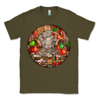 Army Green Christmas Merino Wool Sheep Classic Tee - LillyAllenDesigns