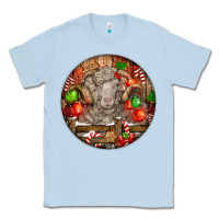 Dusty Blue Christmas Merino Wool Sheep Classic Tee - LillyAllenDesigns