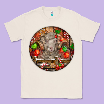 Christmas Merino Wool Sheep Classic Tee Designed By Lillyallendesigns