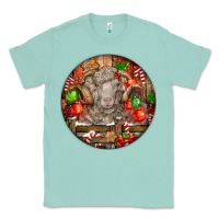 Seafoam Christmas Merino Wool Sheep Classic Tee - LillyAllenDesigns