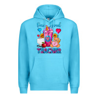 Ocean Blue One Loved Teacher Valentines Day Cold Drink Frappe Premium Hoodie - FaDigitalArtStudio