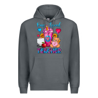Rock One Loved Teacher Valentines Day Cold Drink Frappe Premium Hoodie - FaDigitalArtStudio