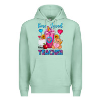 Seafoam One Loved Teacher Valentines Day Cold Drink Frappe Premium Hoodie - FaDigitalArtStudio