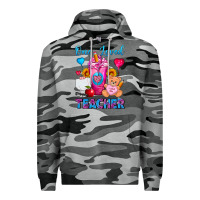 Slate Camo One Loved Teacher Valentines Day Cold Drink Frappe Premium Hoodie - FaDigitalArtStudio