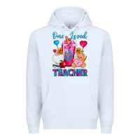 White One Loved Teacher Valentines Day Cold Drink Frappe Premium Hoodie - FaDigitalArtStudio