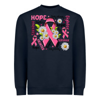 Navy Breast Cancer Heavyweight Sweatshirt - NancyCooperArtShop
