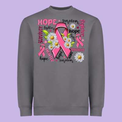 Breast Cancer Heavyweight Sweatshirt Designed By Nancycooperartshop