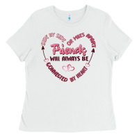 White side by or miles apart friends will always be conn Ladies Tee - MaliasSmallBusiness