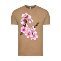Vintage Coffee Peach Blossom Illustrations Vintage Tee - LillyAllenDesigns