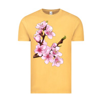 Vintage Mustard Peach Blossom Illustrations Vintage Tee - LillyAllenDesigns