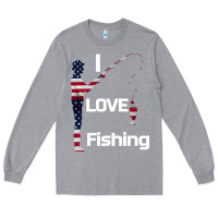 Heather Grey I love fishing Long Sleeve Tee - Bettercallsaul