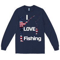 Navy I love fishing Long Sleeve Tee - Bettercallsaul