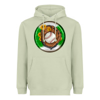 Matcha baseball with sunflower round earrings Heavyweight Hoodie - BundleAndBundleShop