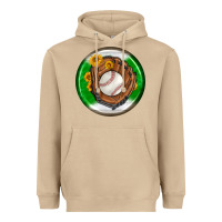 Mushroom baseball with sunflower round earrings Heavyweight Hoodie - BundleAndBundleShop