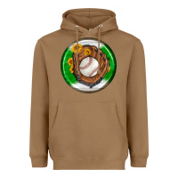 Toasted Coconut baseball with sunflower round earrings Heavyweight Hoodie - BundleAndBundleShop