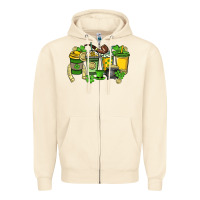 Sandshell St. Patrick's Day coffee cups Zipper Hoodie - HowdyJamesFarm