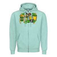 St. Patrick's Day Coffee Cups Zipper Hoodie | Teevron