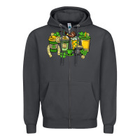 Smoke St. Patrick's Day coffee cups Zipper Hoodie - HowdyJamesFarm