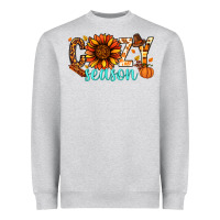 Heather Grey Cozy season Thanksgiving Heavyweight Sweatshirt - NancyCooperArtShop