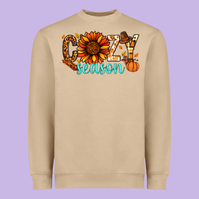 Cozy Season Thanksgiving Heavyweight Sweatshirt Designed By Nancycooperartshop