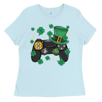 Baby Blue video game st patricks day Ladies Tee - MaliasSmallBusiness