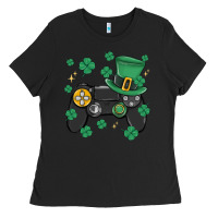 Black video game st patricks day Ladies Tee - MaliasSmallBusiness