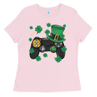Bubblegum Pink video game st patricks day Ladies Tee - MaliasSmallBusiness