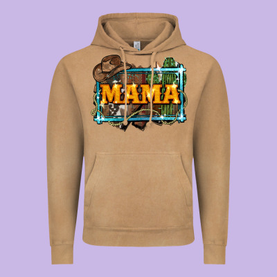 Mama Cowboy Western Font Cactuslove Mom Vintage Hoodie Designed By Lillyallendesigns