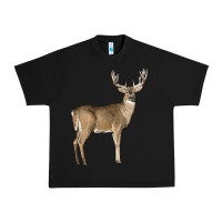 Black white tailed buck deer Urban Heavy Tee - LillyAllenDesigns