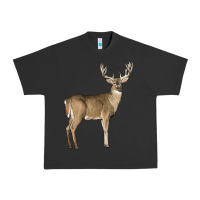 Pigment Black white tailed buck deer Urban Heavy Tee - LillyAllenDesigns