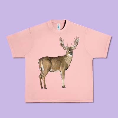 White Tailed Buck Deer Urban Heavy Tee Designed By Lillyallendesigns