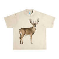 Sandshell white tailed buck deer Urban Heavy Tee - LillyAllenDesigns