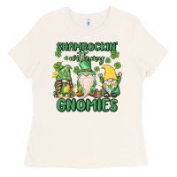 Bone shamrock with my gnomies Ladies Tee - MaliasSmallBusiness