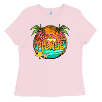 Bubblegum Pink beach please Ladies Tee - Jasminsmagicworld