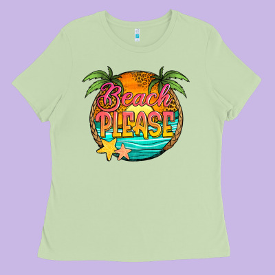 Beach Please Ladies Tee Designed By Jasminsmagicworld