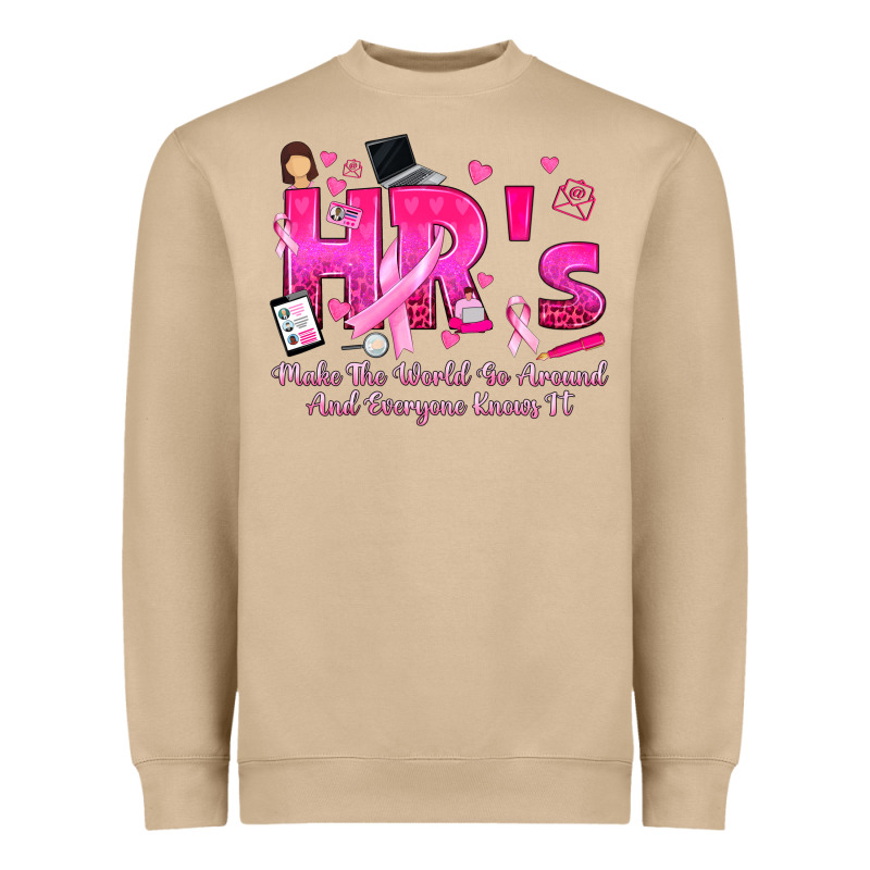 Breast Cancer Hr Human Resources Heavyweight Sweatshirt by texasbilliewilder | Teevron