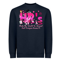 Navy breast cancer hr human resources Heavyweight Sweatshirt - texasbilliewilder