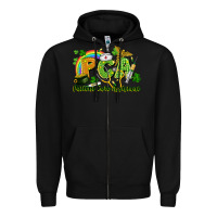 Black PCA Patient Care Assistant St. Patrick's Day Zipper Hoodie - CowGirlArtShop