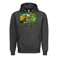 Charcoal Heather PCA Patient Care Assistant St. Patrick's Day Zipper Hoodie - CowGirlArtShop