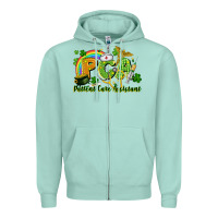 Seafoam PCA Patient Care Assistant St. Patrick's Day Zipper Hoodie - CowGirlArtShop