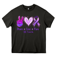 Asphalt Peace Love Cure All Cancers Heavy Core Tee - Jasminsmagicworld