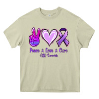 Mossy Peace Love Cure All Cancers Heavy Core Tee - Jasminsmagicworld