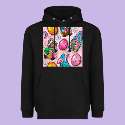 Easter Gnomies Seamless Pattern Heavyweight Hoodie Designed By Bundleandbundleshop