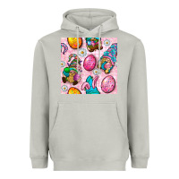 Moon Dust Easter Gnomies Seamless Pattern Heavyweight Hoodie - BundleAndBundleShop