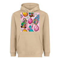 Mushroom Easter Gnomies Seamless Pattern Heavyweight Hoodie - BundleAndBundleShop
