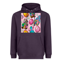 Plum Easter Gnomies Seamless Pattern Heavyweight Hoodie - BundleAndBundleShop