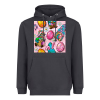 Smoke Easter Gnomies Seamless Pattern Heavyweight Hoodie - BundleAndBundleShop